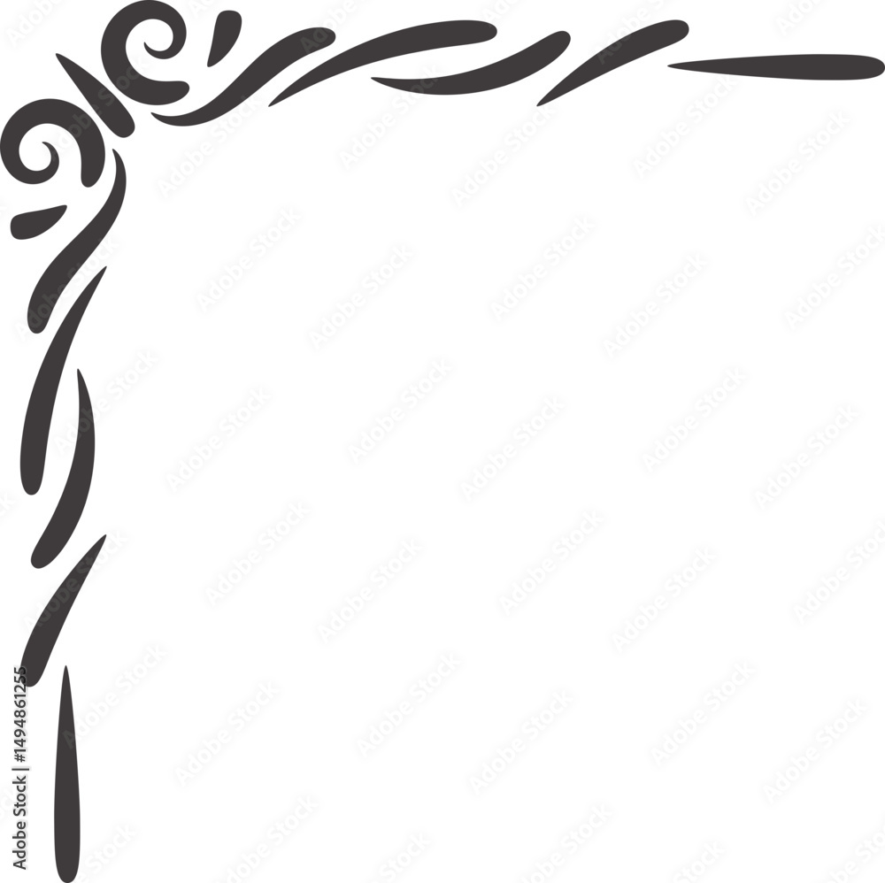 Obraz premium line border corner frame decoration