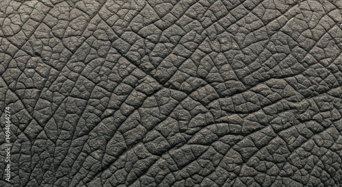 Elephant's Leather Texture: a close-up shot, revealing the intricate pattern and rough texture of a elephant's hide.