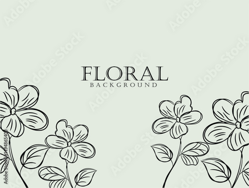 Elegant Black and White Floral Background Design for Invitations