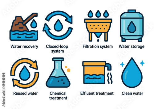 Genetic engineering flat icons set – biotechnology, plant science visuals