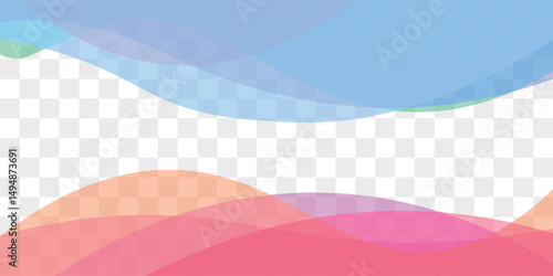 Wavy design element. Decor for brochure, banner, flyer. Fluid, color wave, curve line. Vector illustration