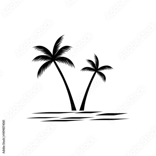 Wallpaper Mural vector illustration of palm trees Torontodigital.ca