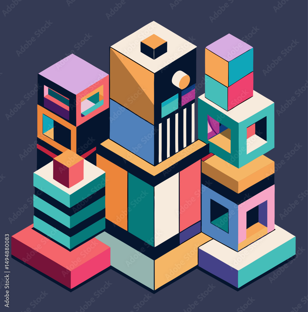 Fototapeta premium abstract cube background