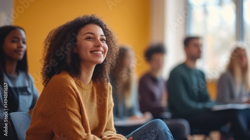 A teacher practicing inclusive classroom management techniques during a hands-on training session.