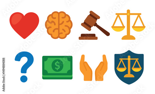 Cleaning and beauty flat icons set – spa, hygiene, wellness symbols