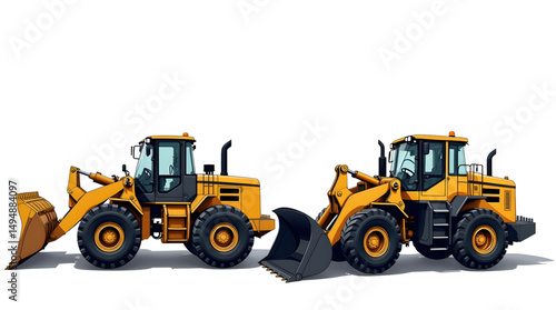 A magnificent yellow bulldozer in action at a bustling construction site. The powerful machine dominates the scene with its robust design and meticulously engineered components.