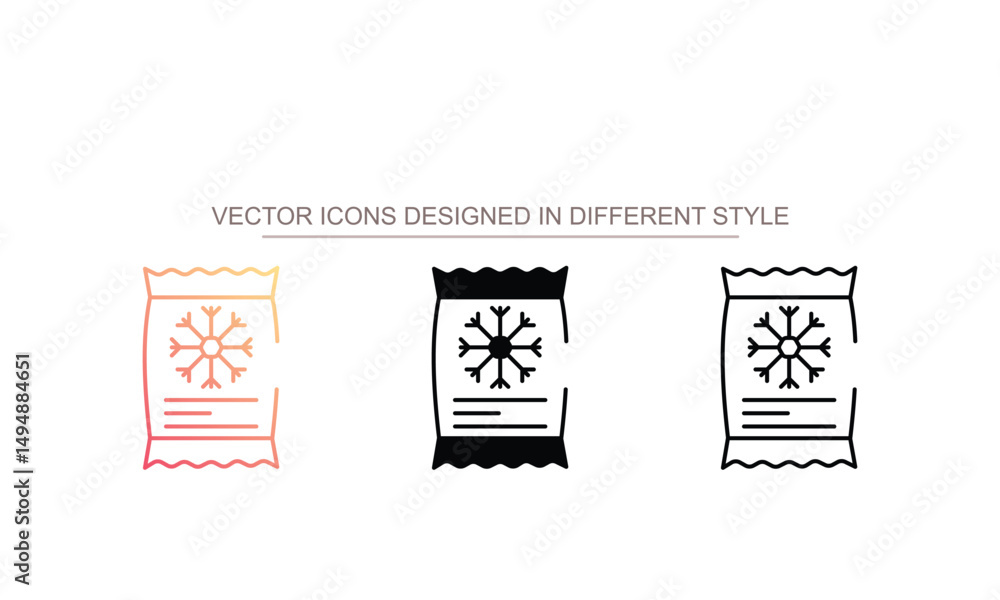Fototapeta premium Frozen Food icon design with white background stock illustration