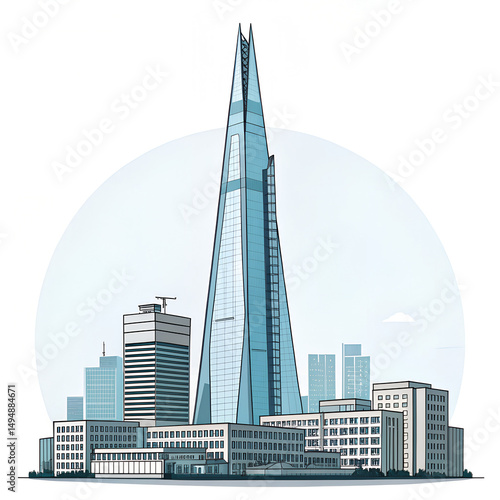The Shard London Illustration: Iconic Skyscraper Art