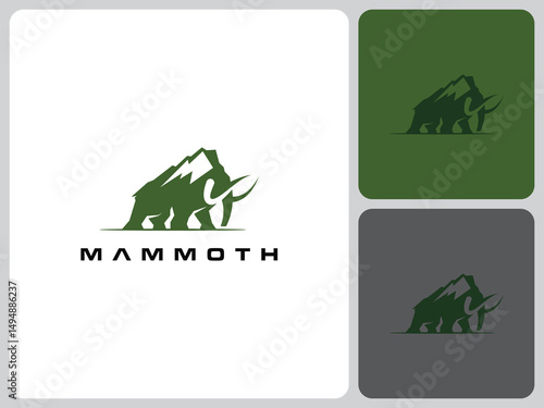 vector logo mammoth
