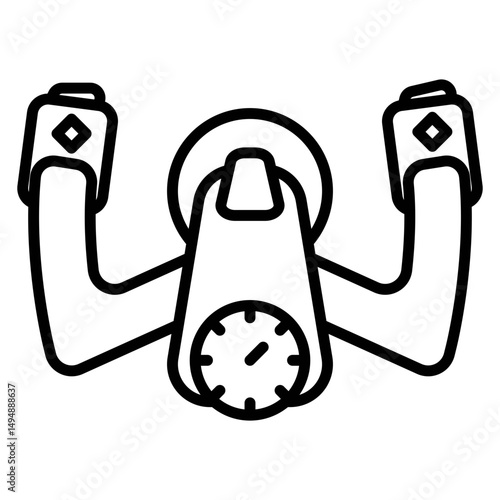 Aeroplane Steering Wheel Icon