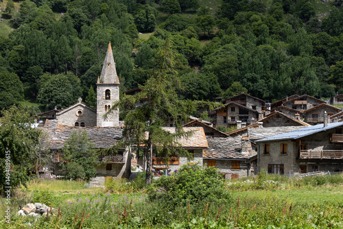 Bonneval-sur-Arc en Savoie dans le Parc National de la Vanoise, typique village de montagne de la haute Maurienne, classé plus beau village de France