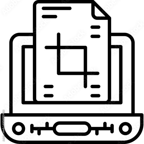 Crop Icon Vector Element