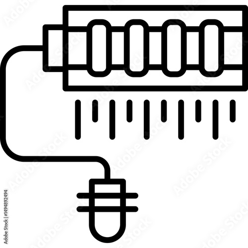 Paint Roller Icon Vector Element