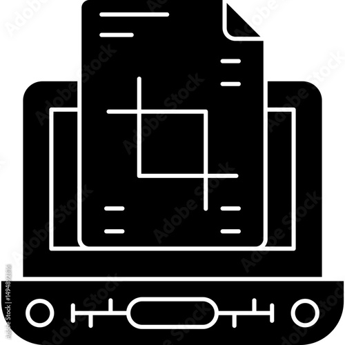 Crop Icon Vector Element