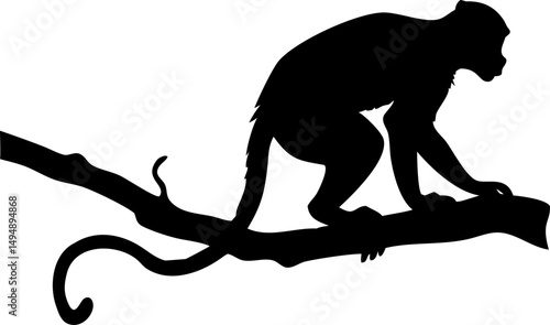 Running wild animal black panther cat vector design silhouette illustration
