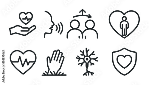 Healthcare and wellness line icons set – outline, medical, health symbols