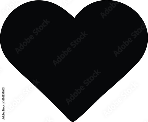 A passionate red heart, a shiny 3D vector illustration and romantic symbol for Valentine's Day celebrations on a black background