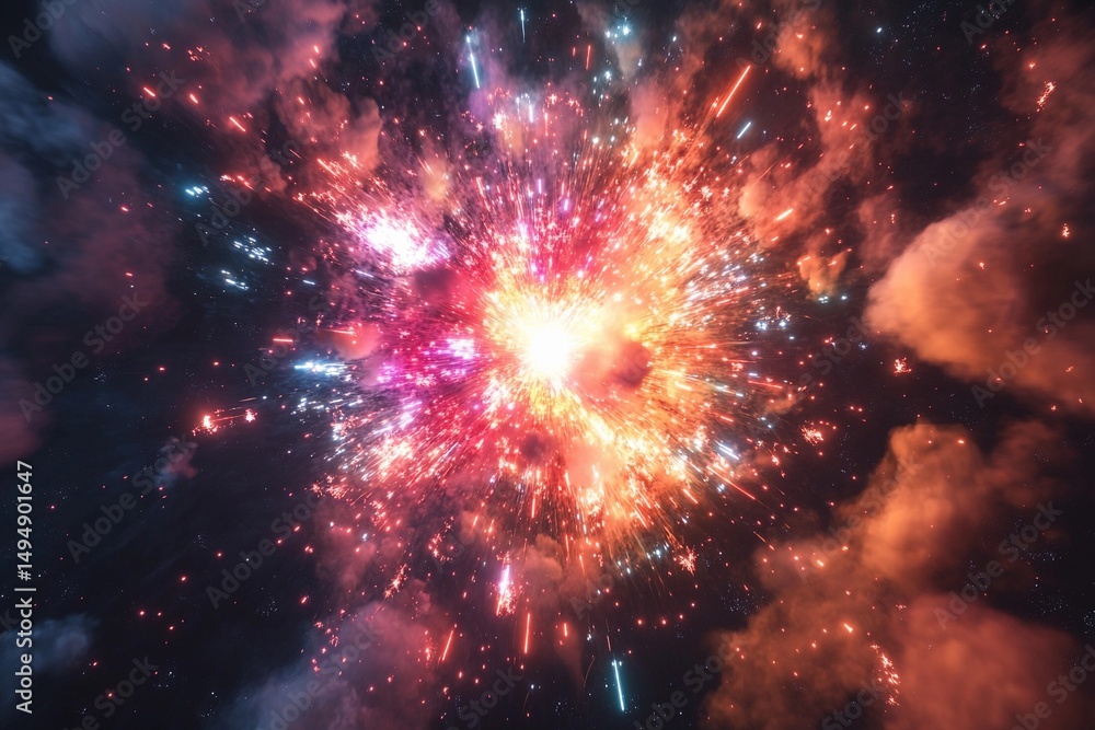 custom made wallpaper toronto digitalCosmic explosion showcasing vibrant colors and swirling particles in deep space