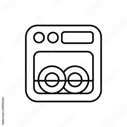 Dish Washer Vector icon