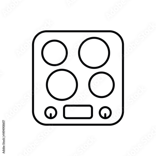 Electric Hob Vector icon