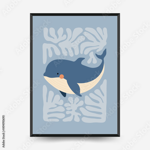 Abstract Childrens Room posters template. Modern trendy Kids minimal style. Hand drawn design for wallpaper, wall decor, print, postcard, cover, template, banner.