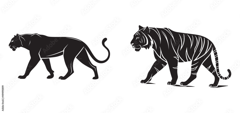 Obraz premium tiger silhouette 