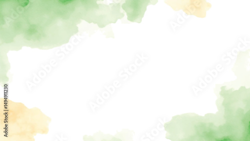 Tricolour orange and green indian watercolour abstract background 15 august independence day 26 january republic day center blank empty space 