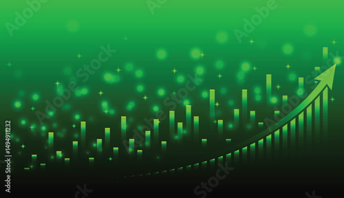 Abstract style finance background. with arrow stock market information and charts lots of light vector illustration design.