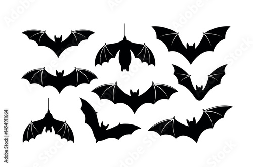 bat icon silhouette collection
