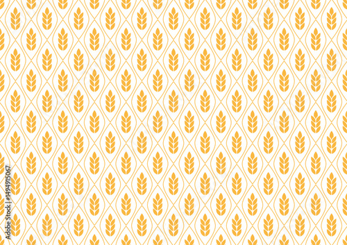 Wheat pattern wallpaper. oat symbol. free space for text. rice sign. Rice pattern wallpaper.