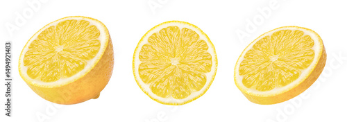 lemon slices isolated on white