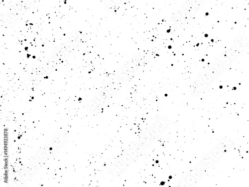 Vector abstract black ink splatter texture on white background. Random paint drops, splashes and stains in grunge style. Perfect for backgrounds, overlays, packaging design, posters