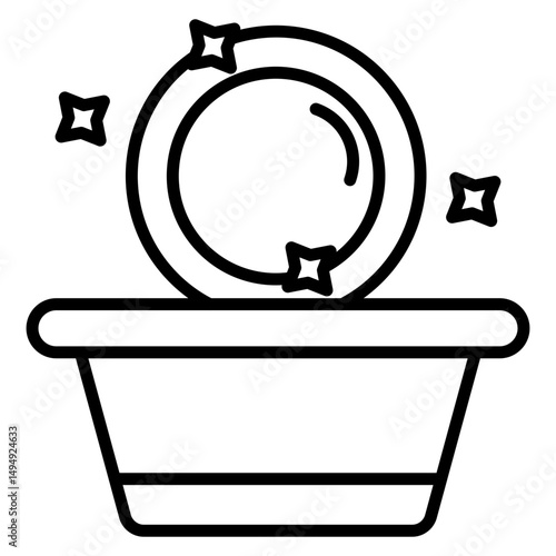Wash Dishes Vector Icon