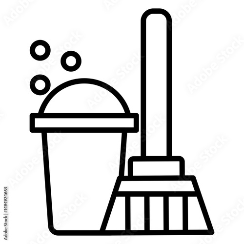Mop Vector Icon