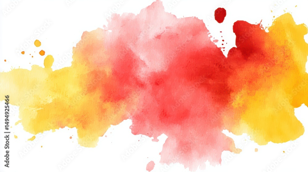 Vibrant watercolor blend of red and yellow hues, creating a warm and energetic abstract design. Perfect for creative backgrounds and artistic expressions. Vibrant watercolor blend of red and yellow hues, creating a warm and energetic abstract design. Perfect for creative backgrounds and artistic expressions.