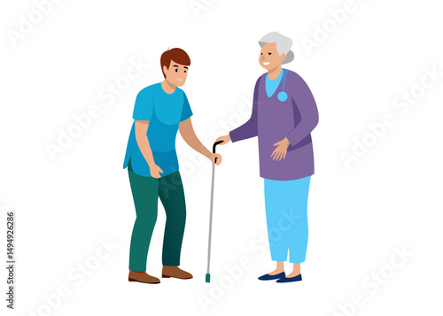 Group of people or group of users / friends flat icon for apps and websites. Vector illustration graphic design concept.