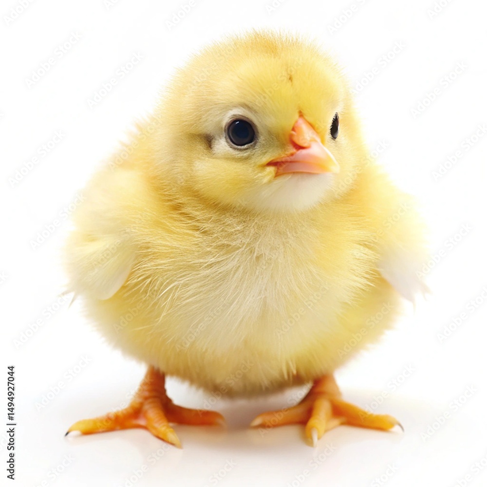 Obraz premium baby chicken on white background
