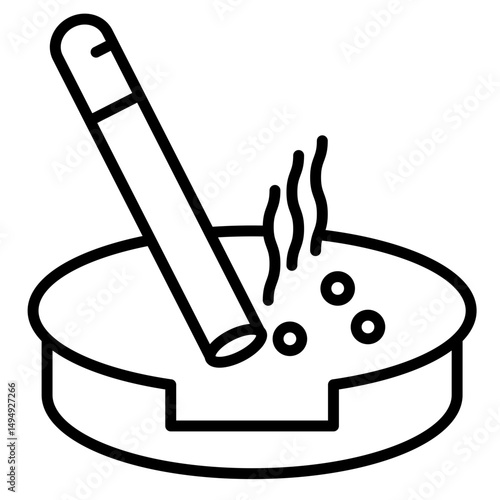 Ashtray Vector Icon