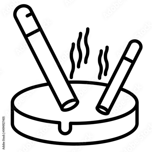 Ashtray Vector Icon