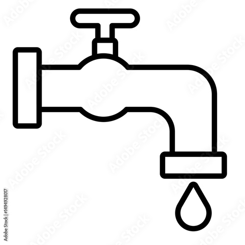 Water Pipe Vector Icon