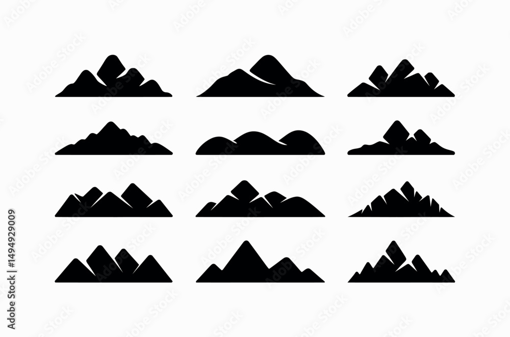 mountain silhouette high summit mountain silhouette high summit
