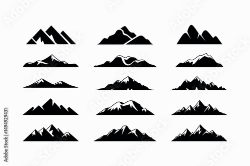 mountain silhouette outdoor peak