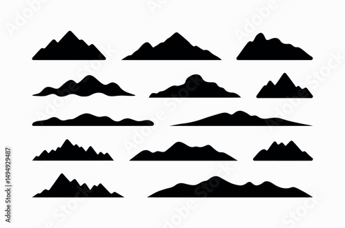 mountain silhouette rocky terrain
