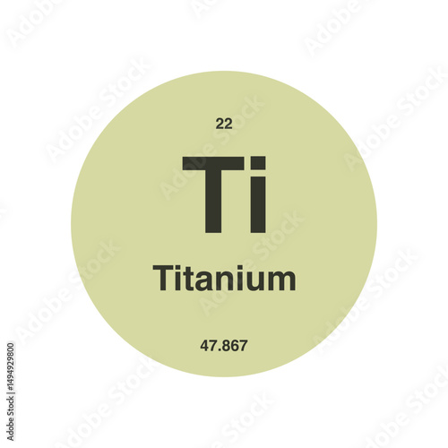 titanium periodic vector isolated on transparent background