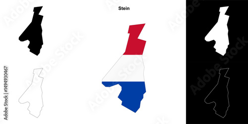 Stein blank outline map set