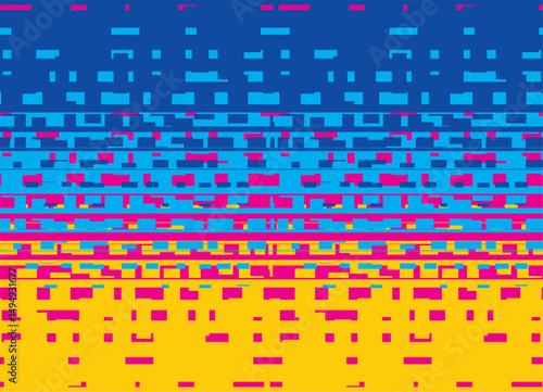 Vector colorful background of abstract pixels and lines. Sport striped pattern. Basis for modern advertising, covers, posters, flyers. Yellow, blue. black, purple