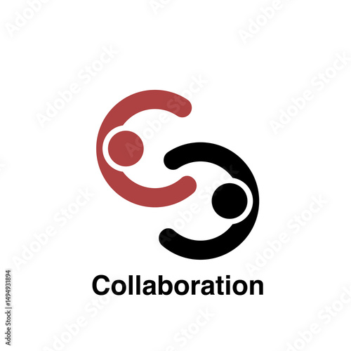 Joint venture people chain group logo design business, collaboration logo design team work