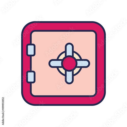 Bank Safe Vector icon
