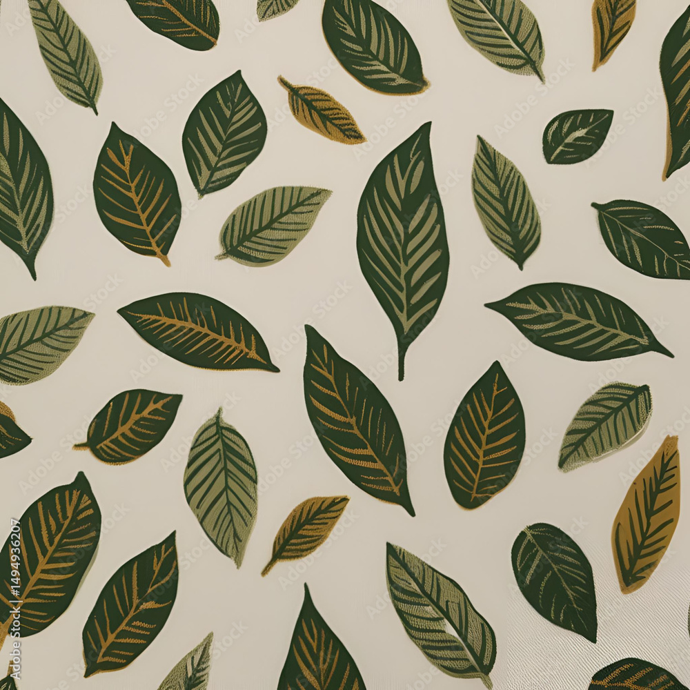seamless leaves pattern seamless leaves pattern