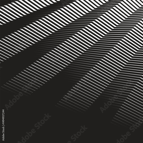 Wallpaper Mural Zig zag black and white seamless pattern Torontodigital.ca